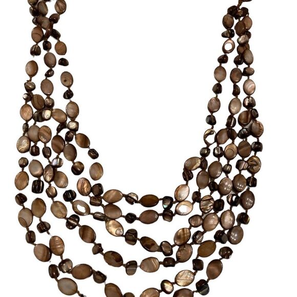 Natural Stone Multi Strand Necklace - Picture 11 of 11